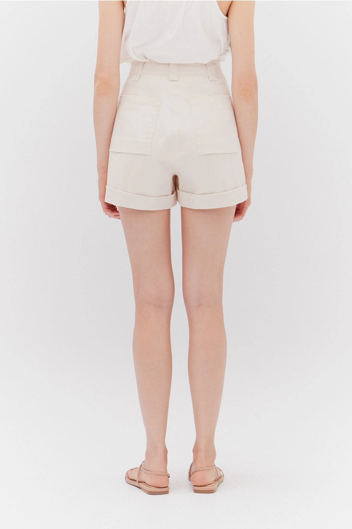 Twill Shorts- Milk