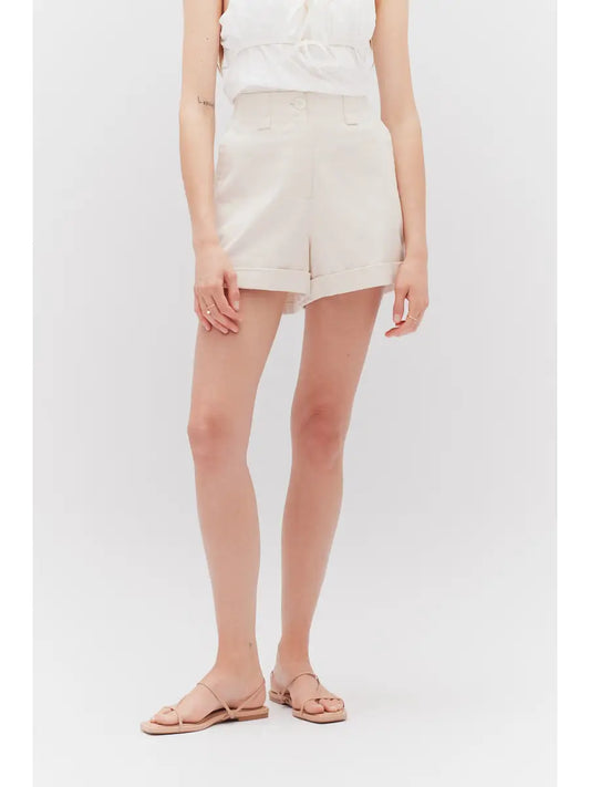 Twill Shorts- Milk