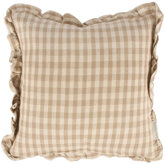 Tan Gingham Pillow