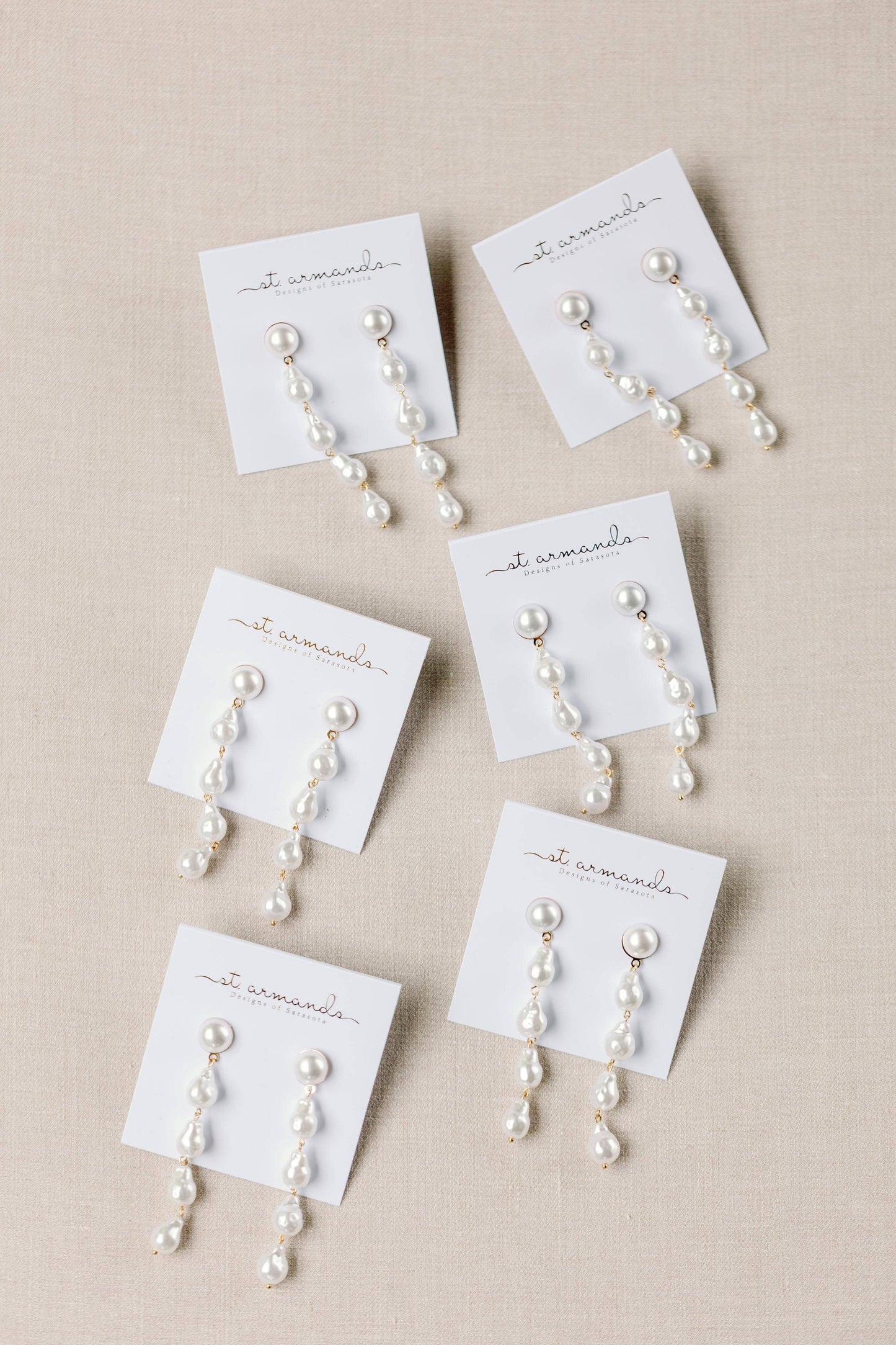 Natural Pearl Statement Drop Earrings