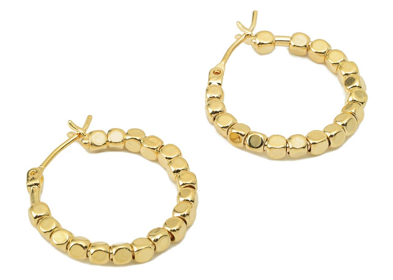 Hadley 18k Gold Plated Hoops
