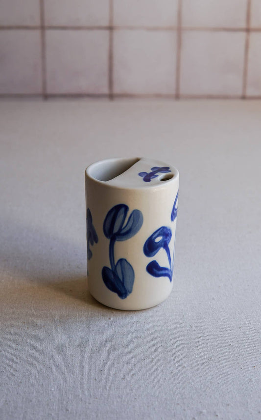 To-Go Mug: Handpainted Floral