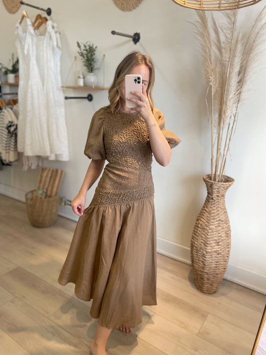 The Maria Linen Midi Dress