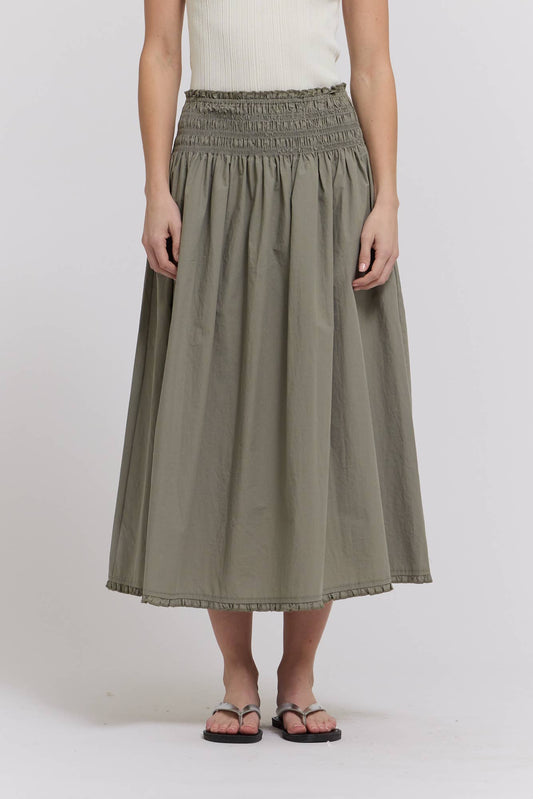 Eyelet Trim Skirt