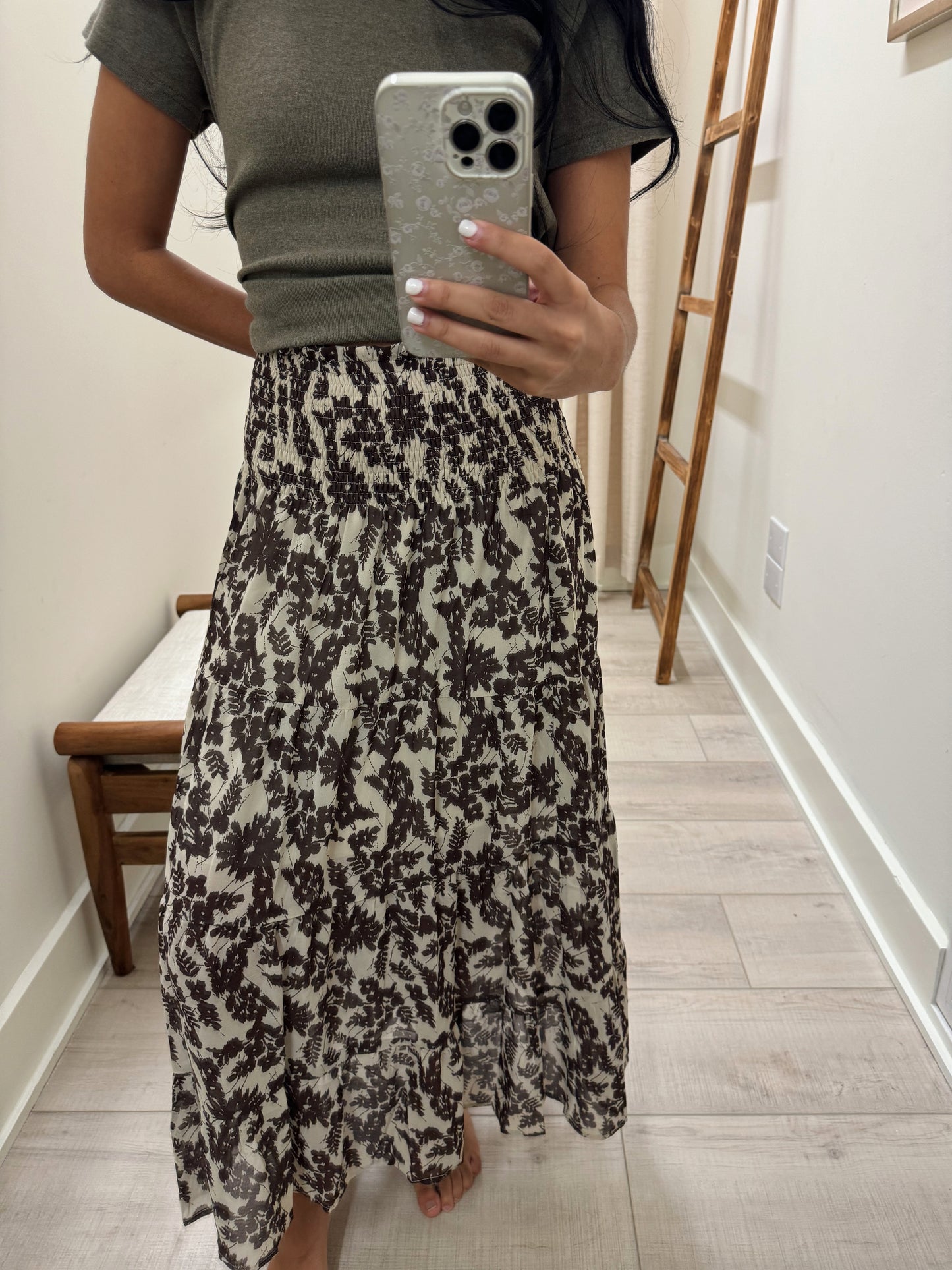 Abby Floral Midi Skirt