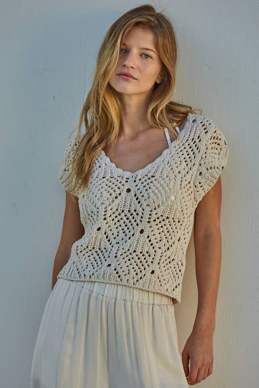 Corrine Crochet Top