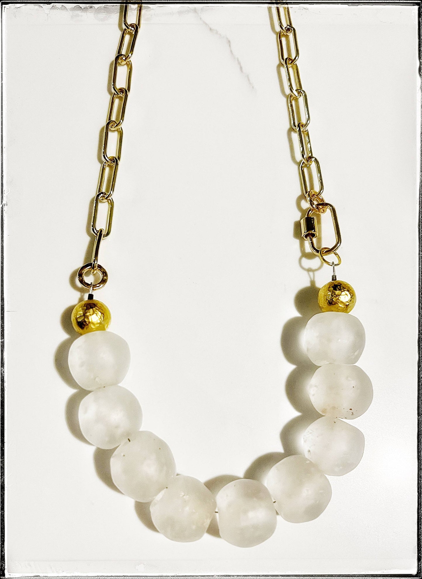 Paperclip Bead Necklace