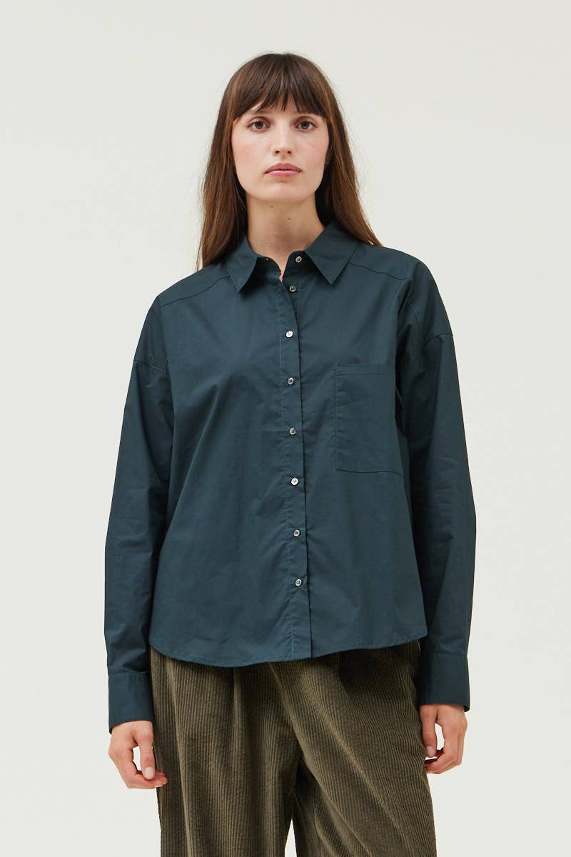 Poplin Shirt- Deep Sea