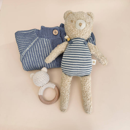 Teether Bear Cotton Rattle