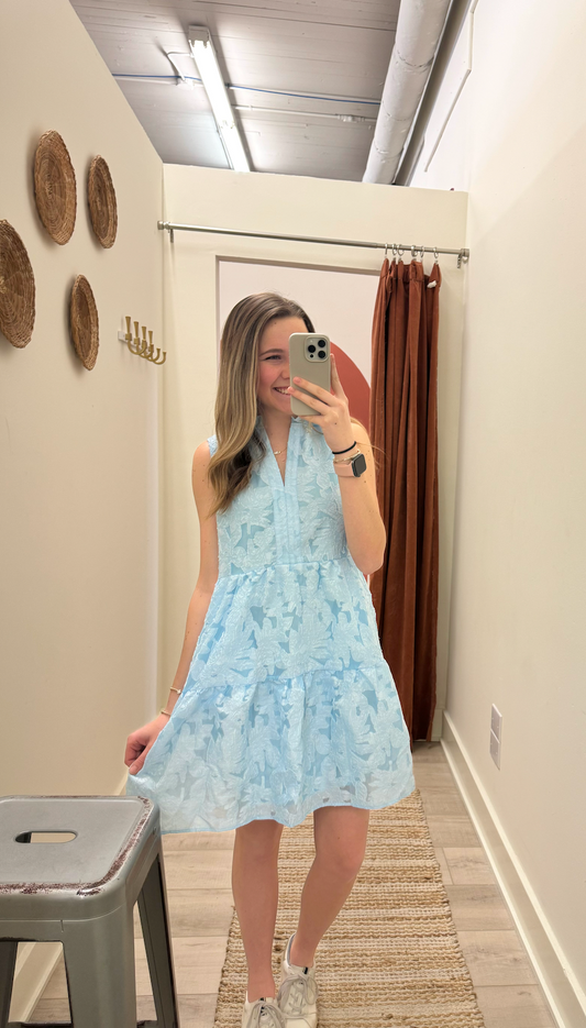 Lilly Light Blue Mini Dress