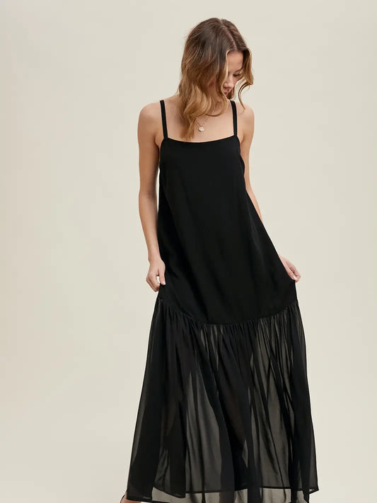 Mixed Media Cami Maxi Dress