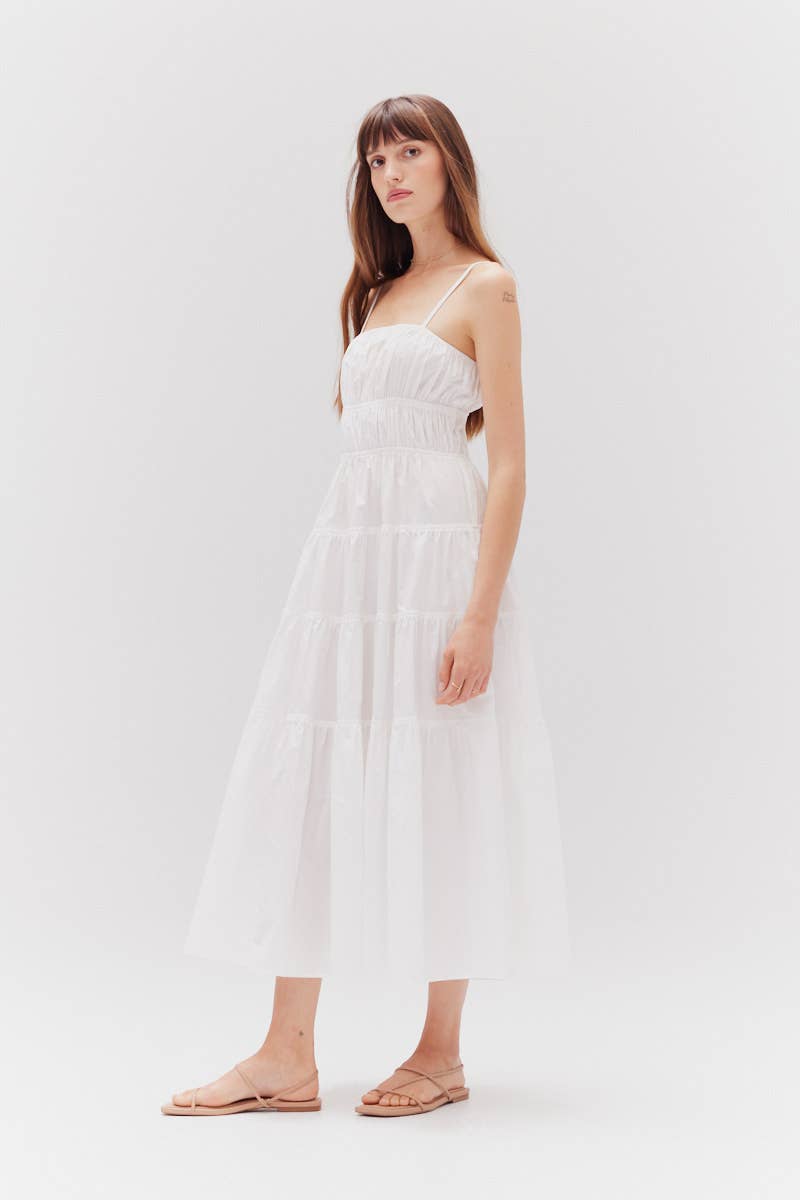 Tahlia Midi Dress - White