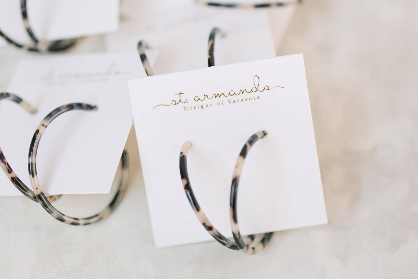 Skinny Tortoise Hoop Earrings