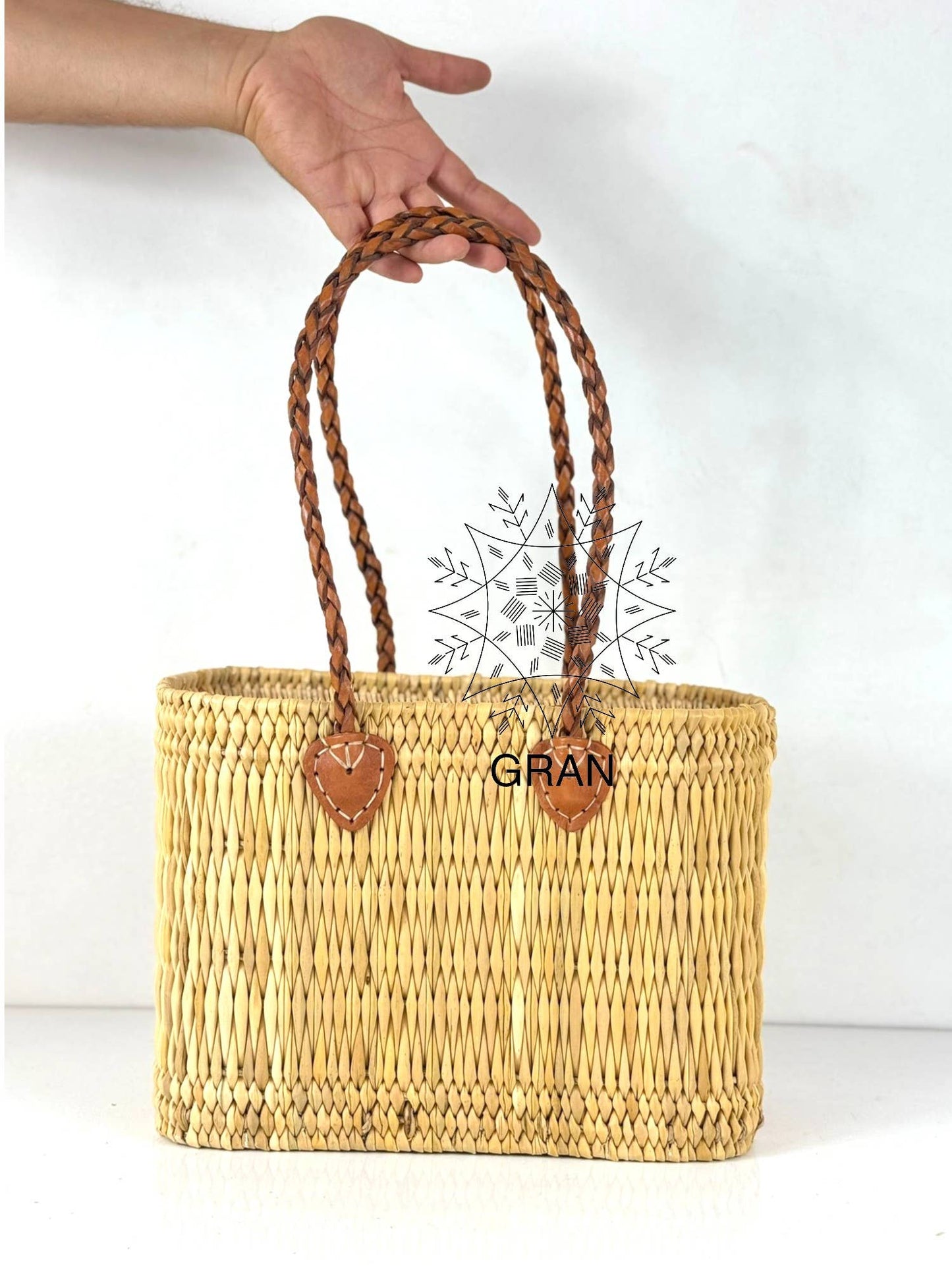 Handwoven Reed Basket