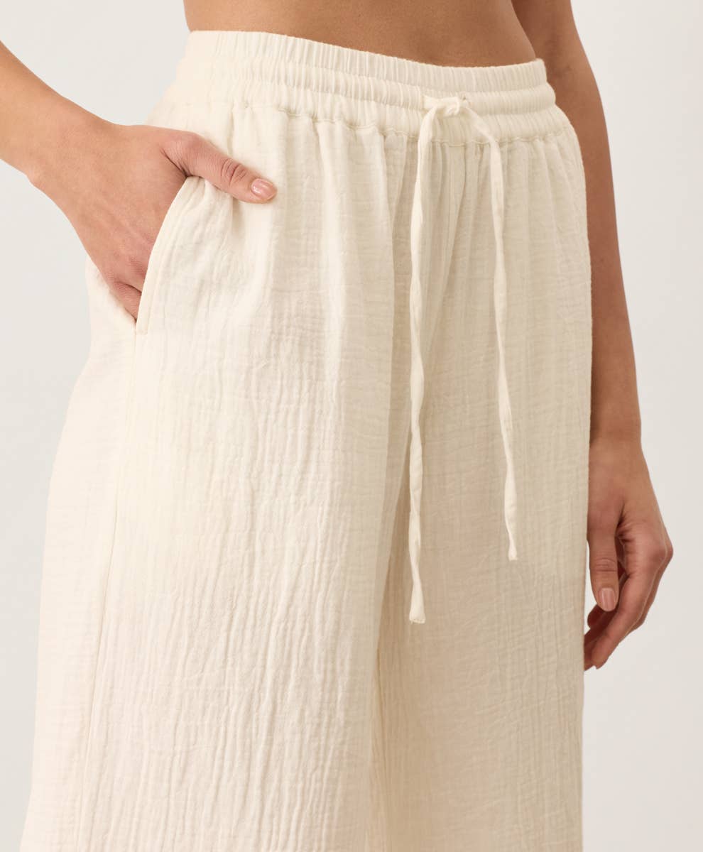 Gauze Split Hem Pant