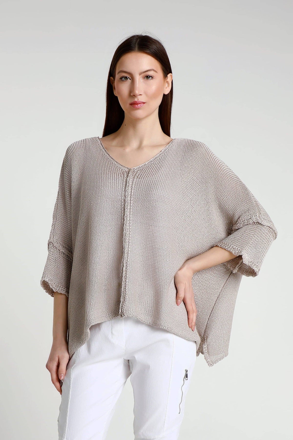 Benoite Knit Topper / Natural
