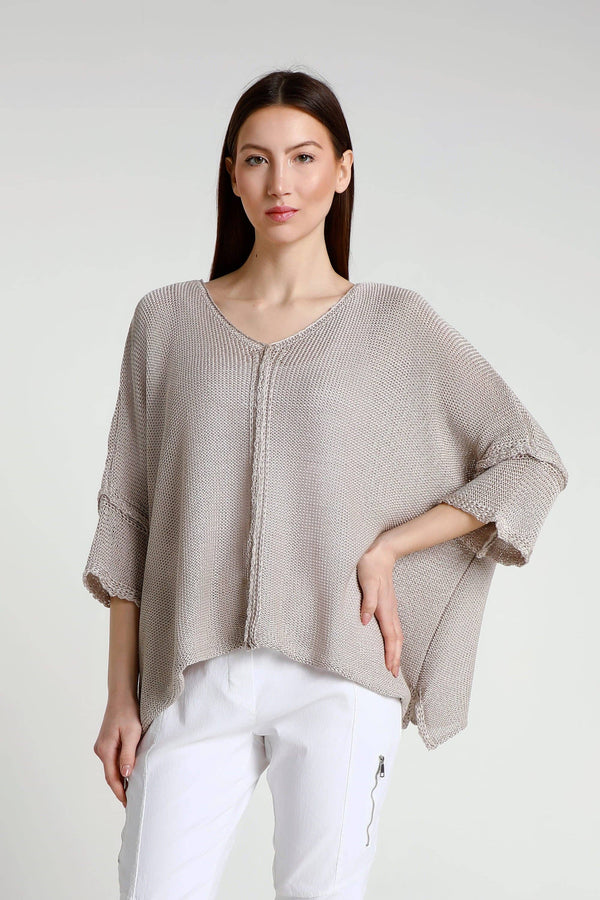 Benoite Knit Topper / Natural