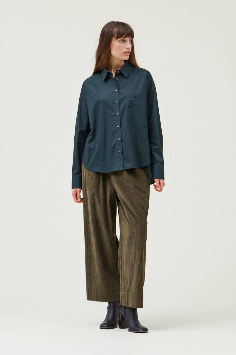 Poplin Shirt- Deep Sea