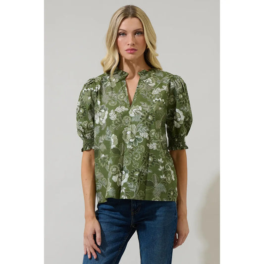 Hazleton Floral Top