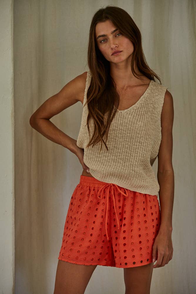 Knit Cotton Sweater Top