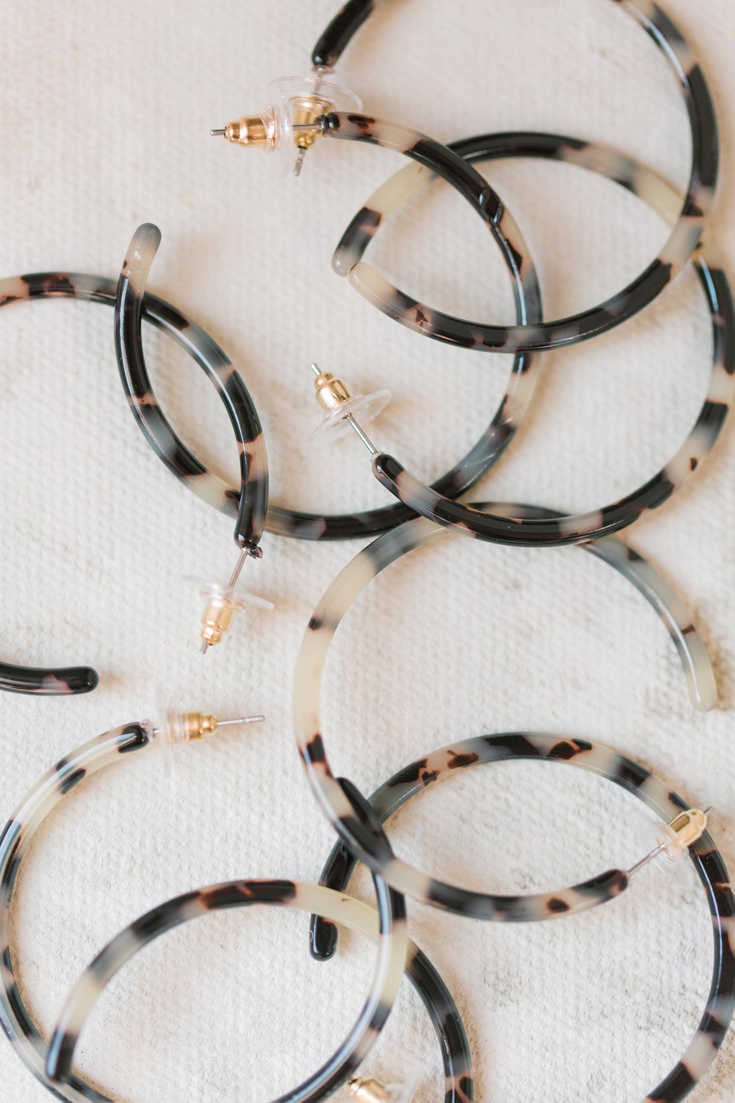Skinny Tortoise Hoop Earrings