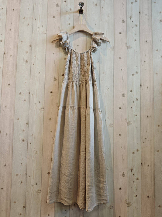Linen Ruffle Dress