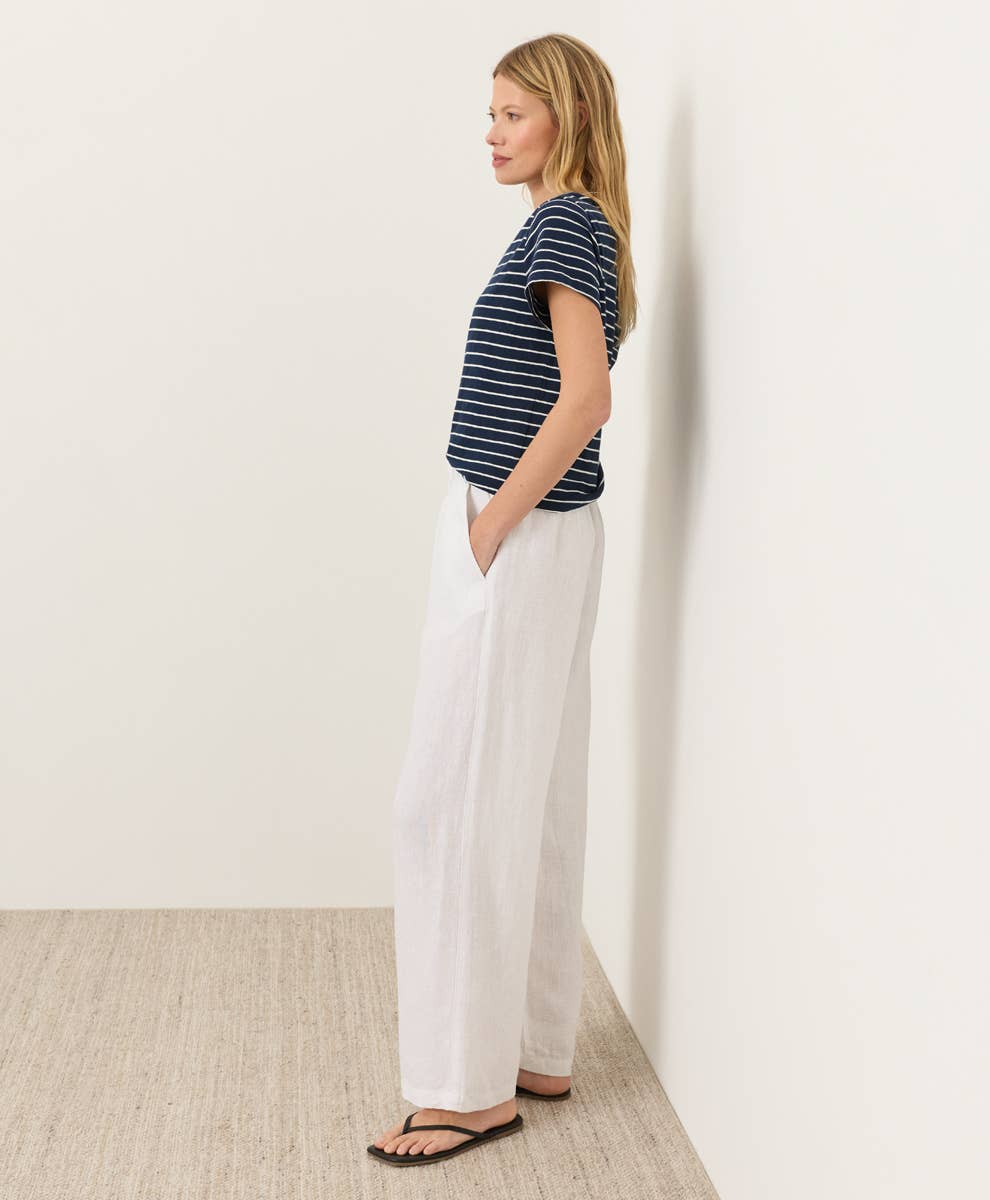 Linen Trouser Pant- White