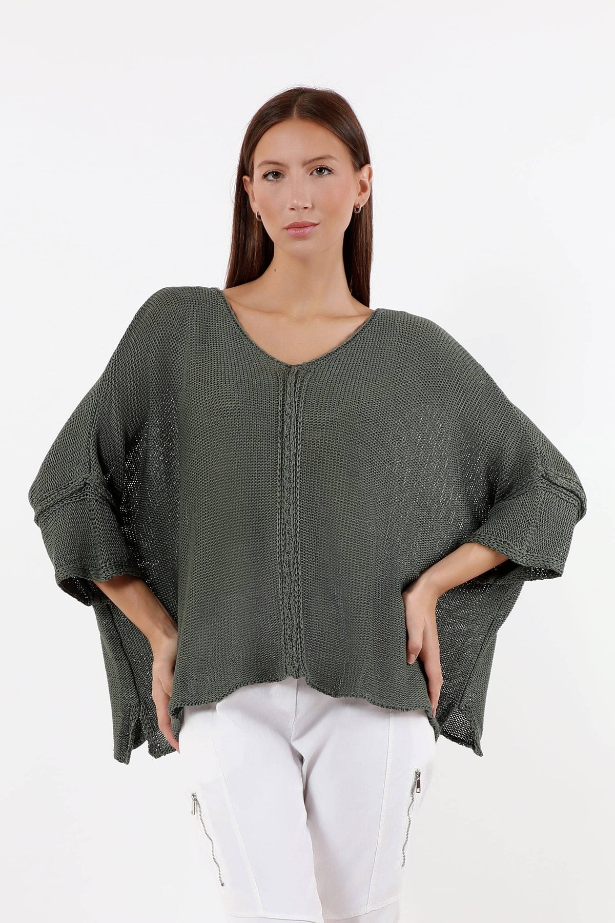 Benoite Knit Topper / Forest