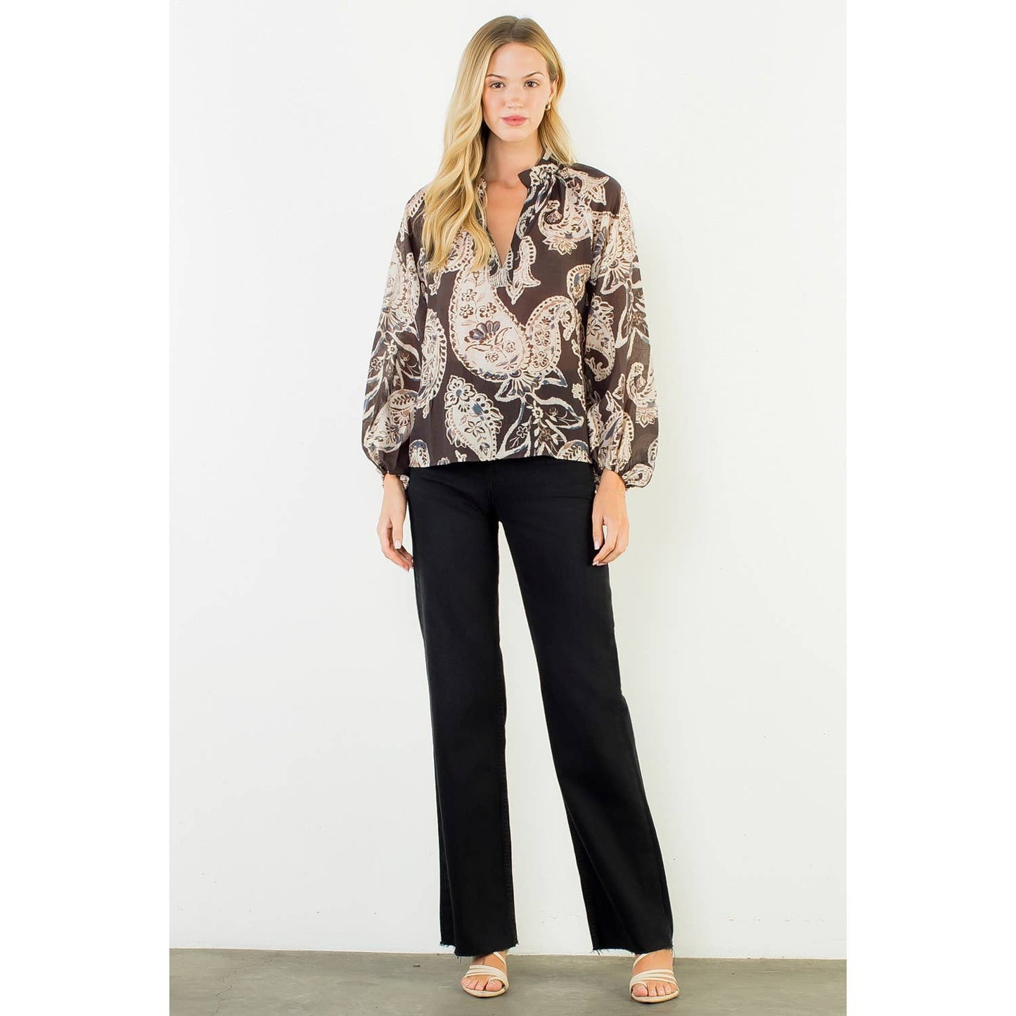 Paisley Long Sleeve Top