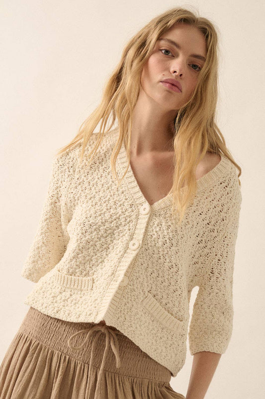 Crochet Cropped Cardigan