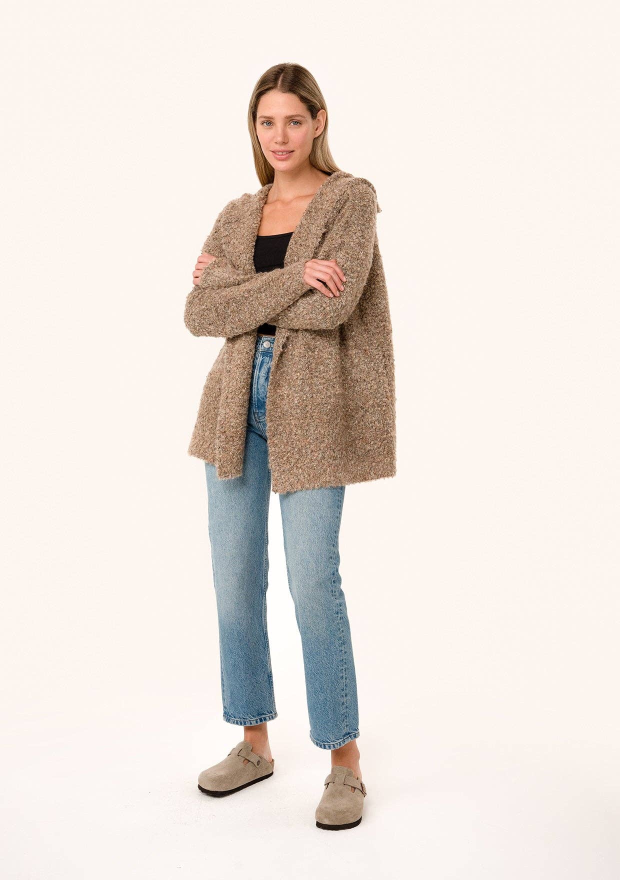 Marble Hooded Cardigan