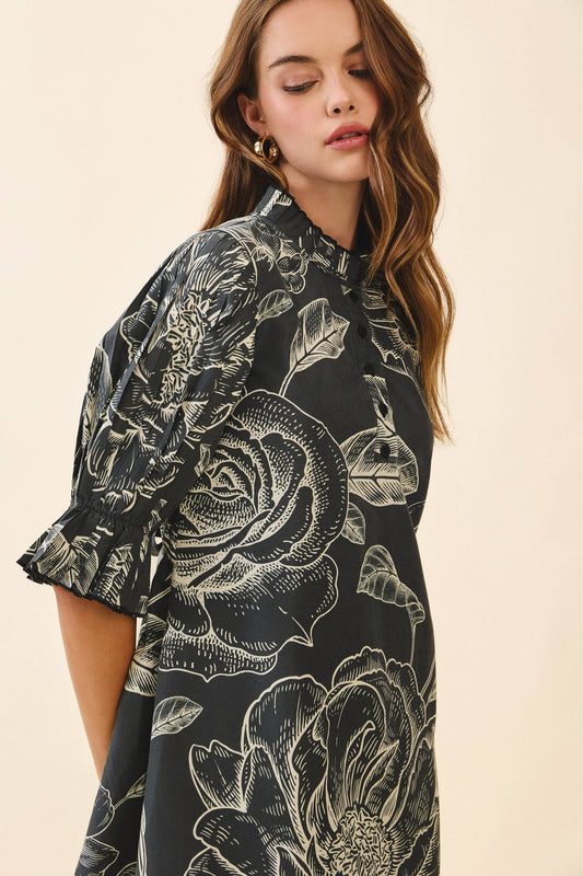 Floral Print Mini Dress