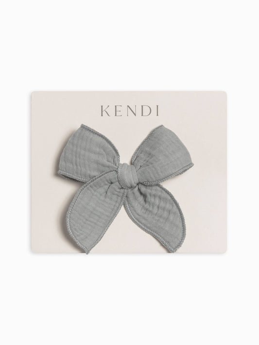 Bow Hair Clip- Mist
