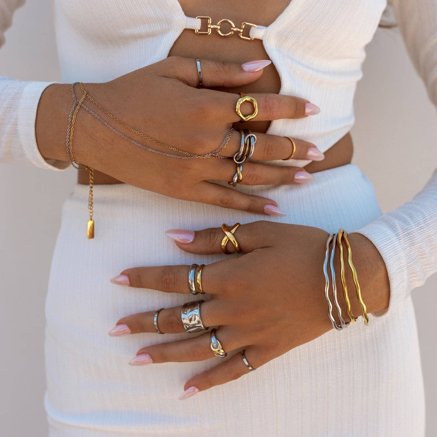 Interlace Ring: Mixed Metal