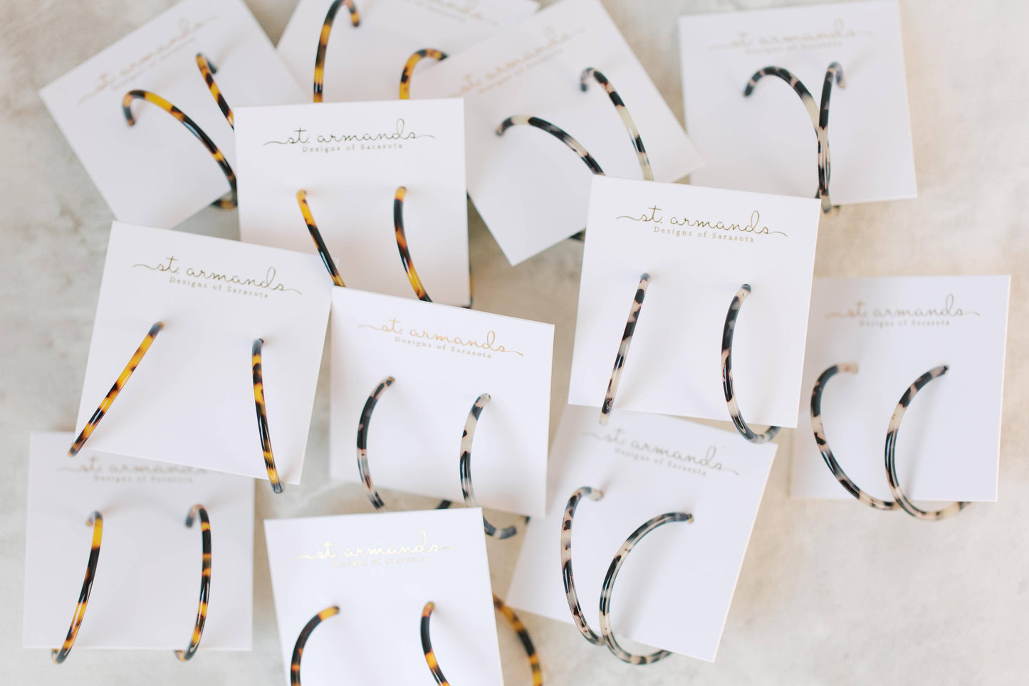 Skinny Tortoise Hoop Earrings