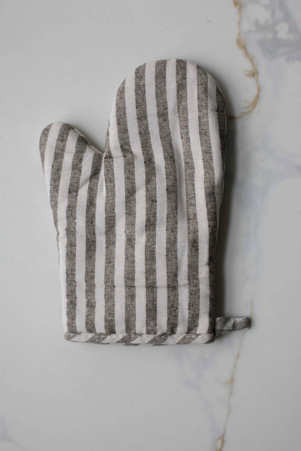 Stripe Oven Mitt: Coffee