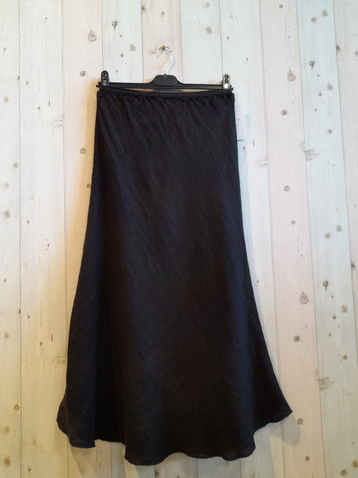 Linen Skirt- Black