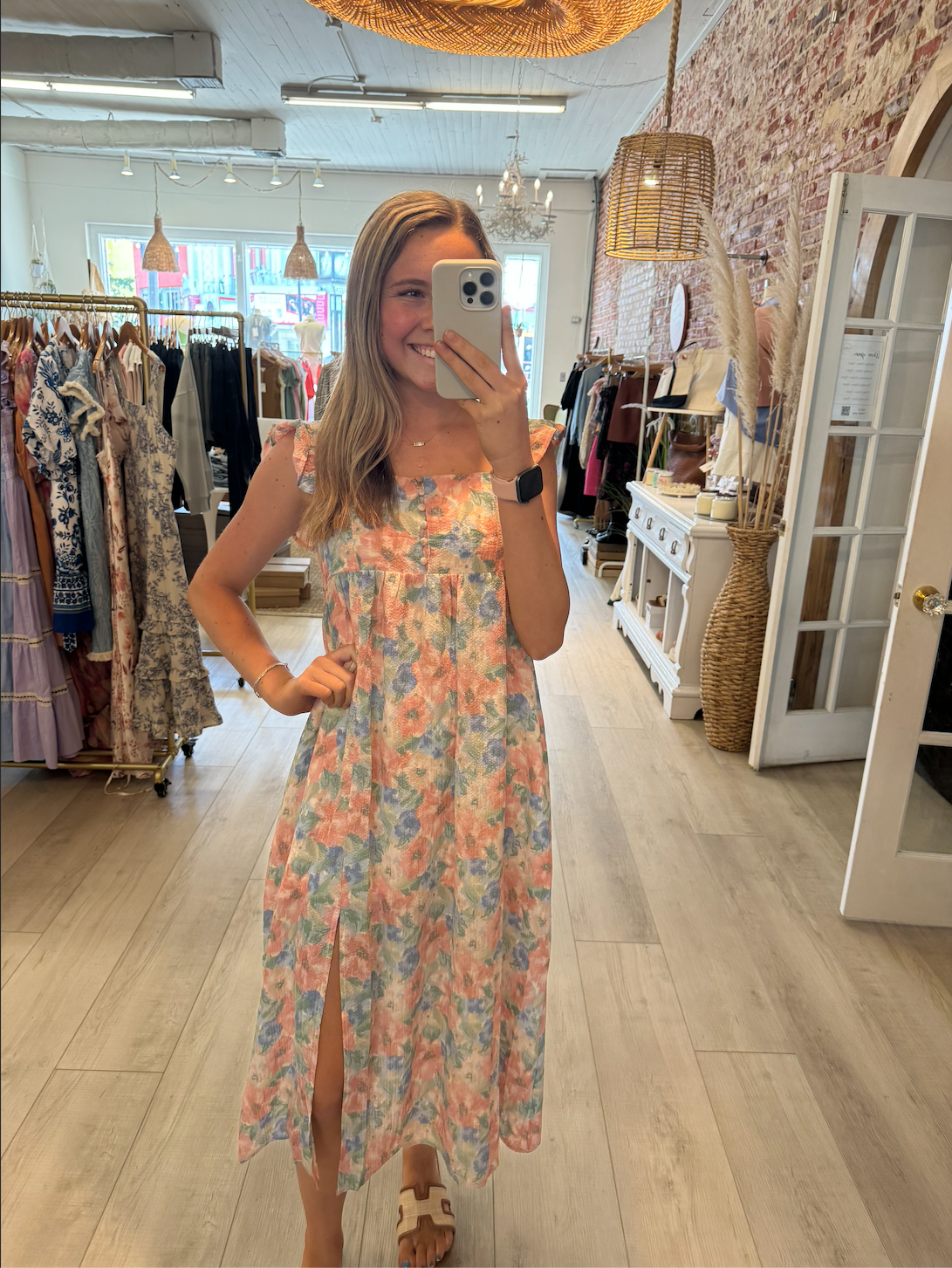 Fiona Floral Midi Dress