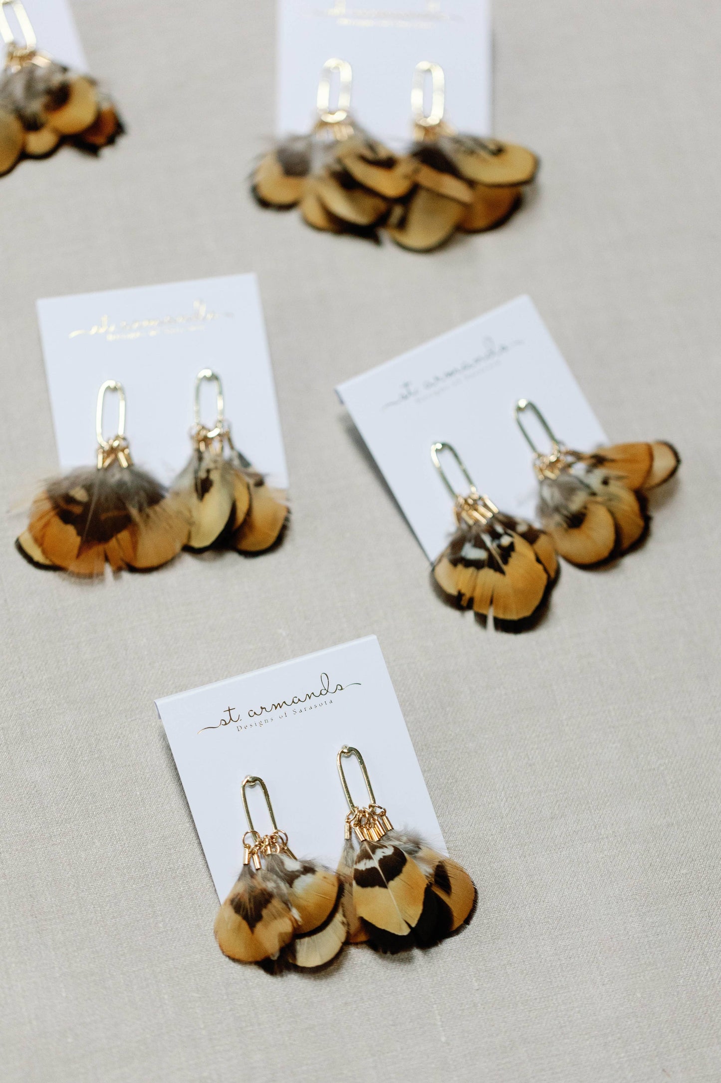 Quail Feather Earrings