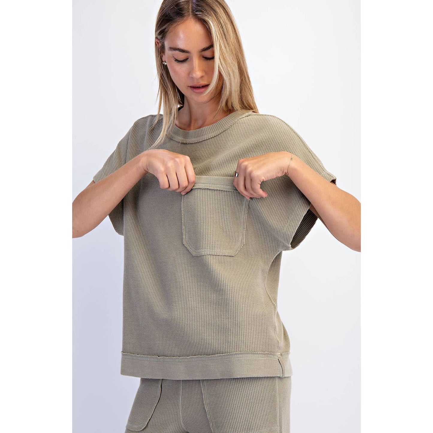 Mineral Washed Tee- Muted Olive