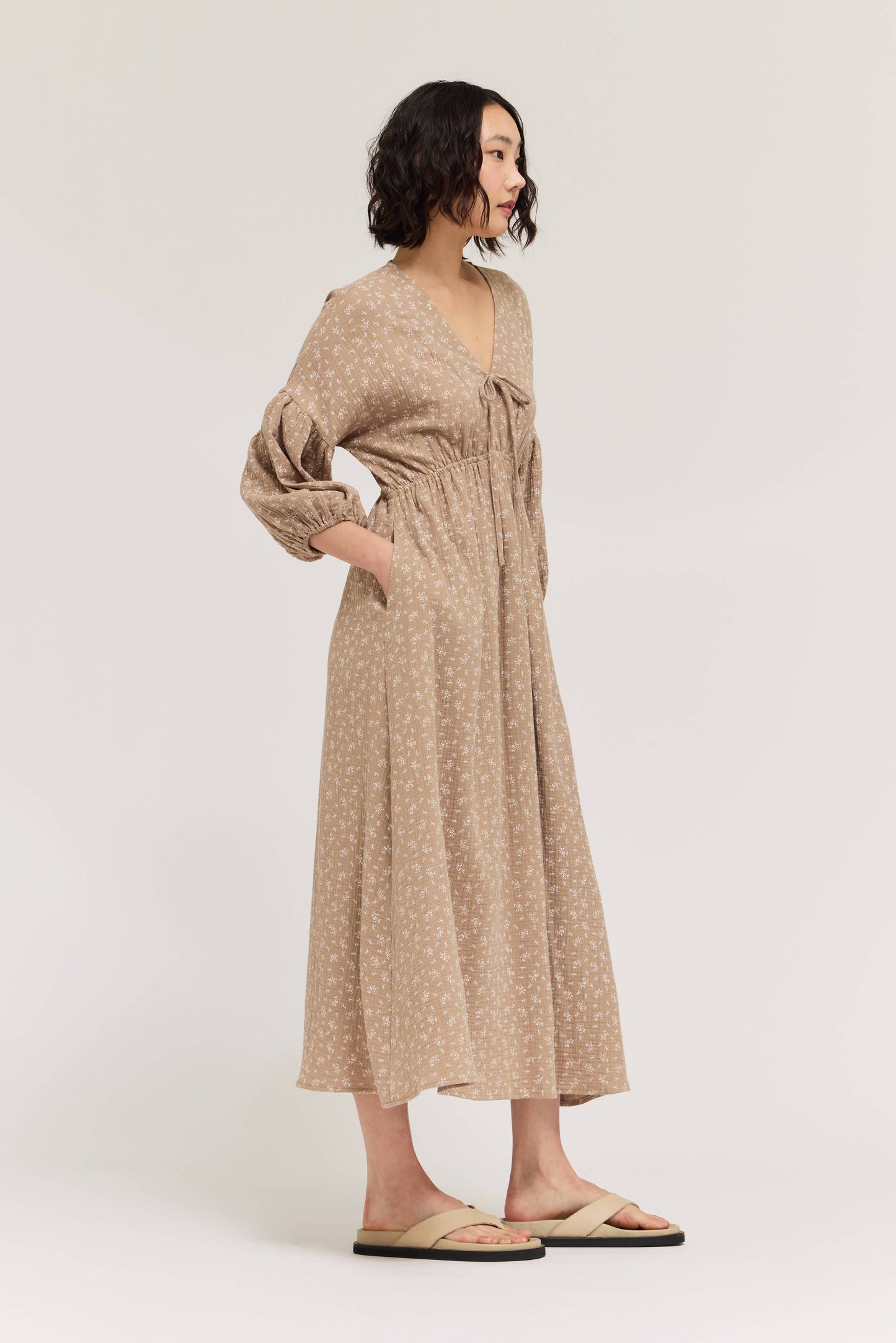 Logan Floral Gauze Midi