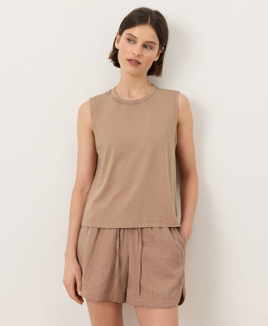 Vintage Jersey Relaxed Tank- Driftwood