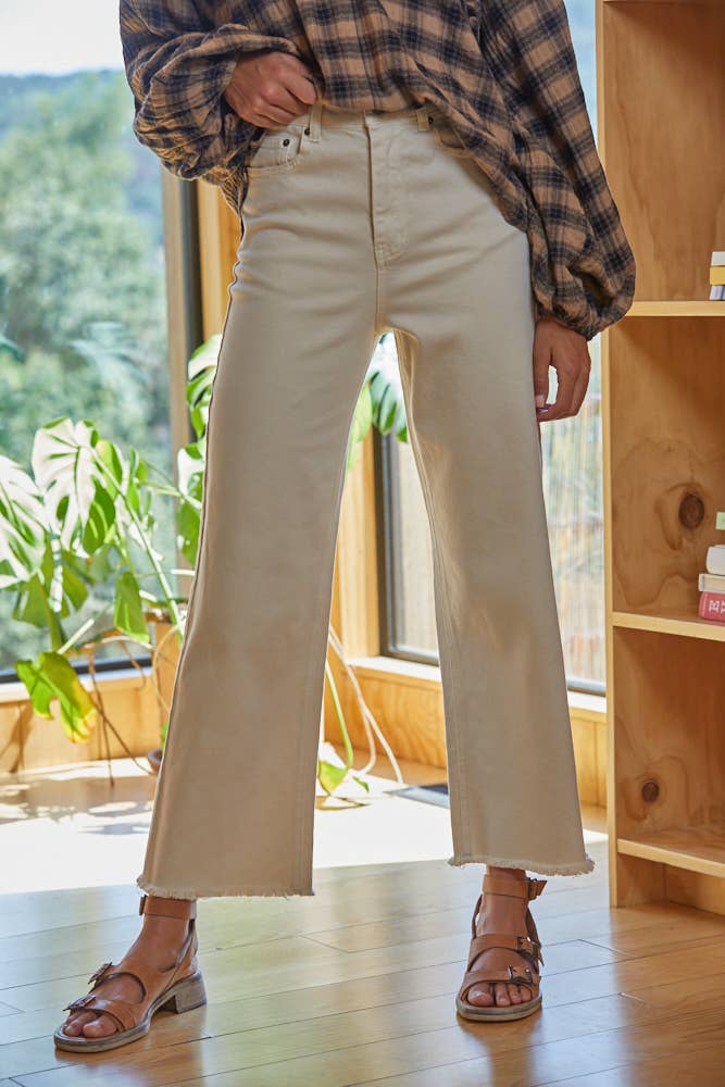 Wide Leg High Waist Cotton Jeans