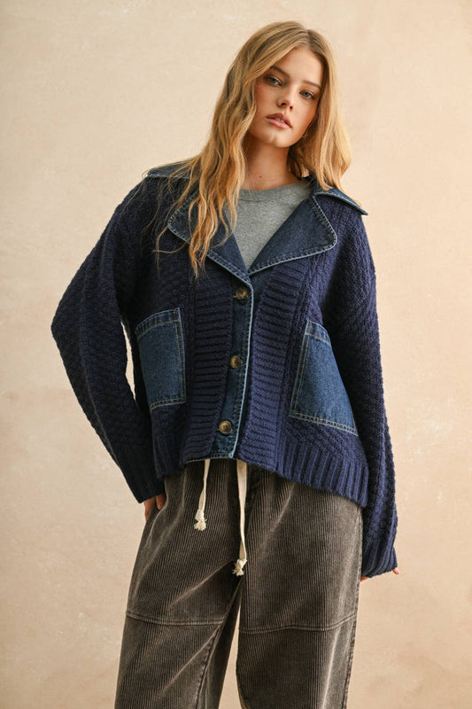Denim Knit Jacket