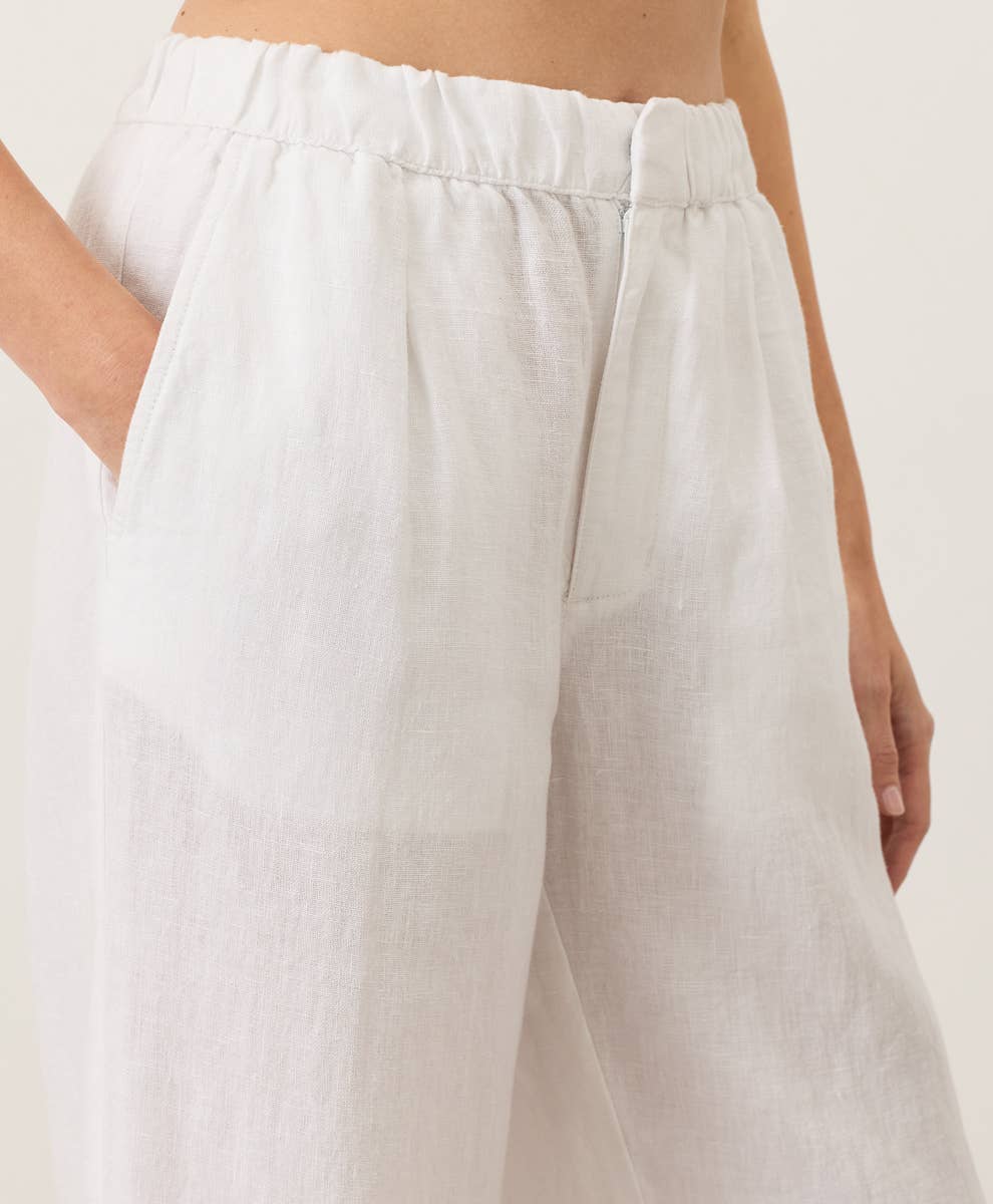 Linen Trouser Pant- White