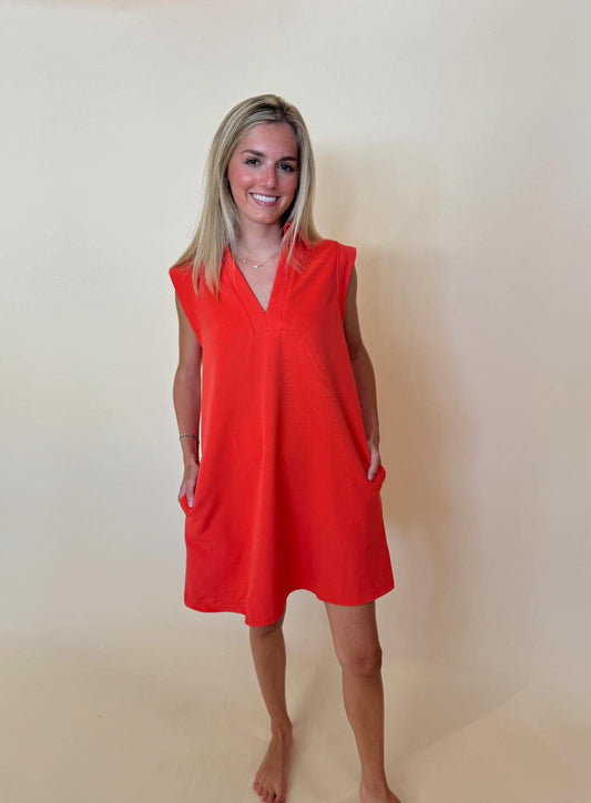 Leah Dress- Coral