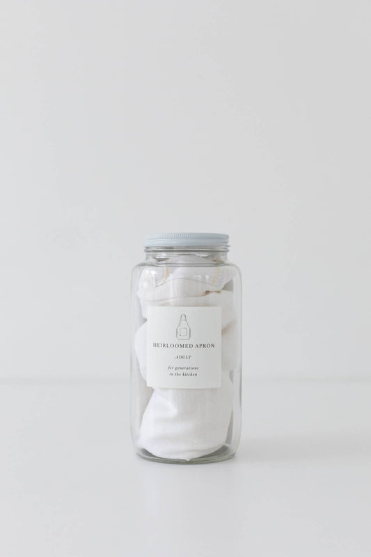 Heirloom White Apron - 100% Linen