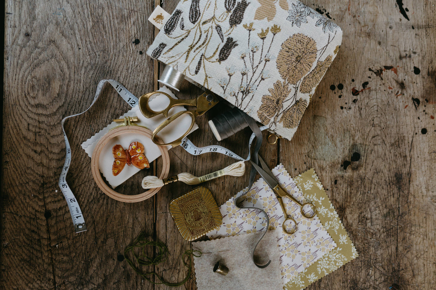 Vintage Floral Pouch