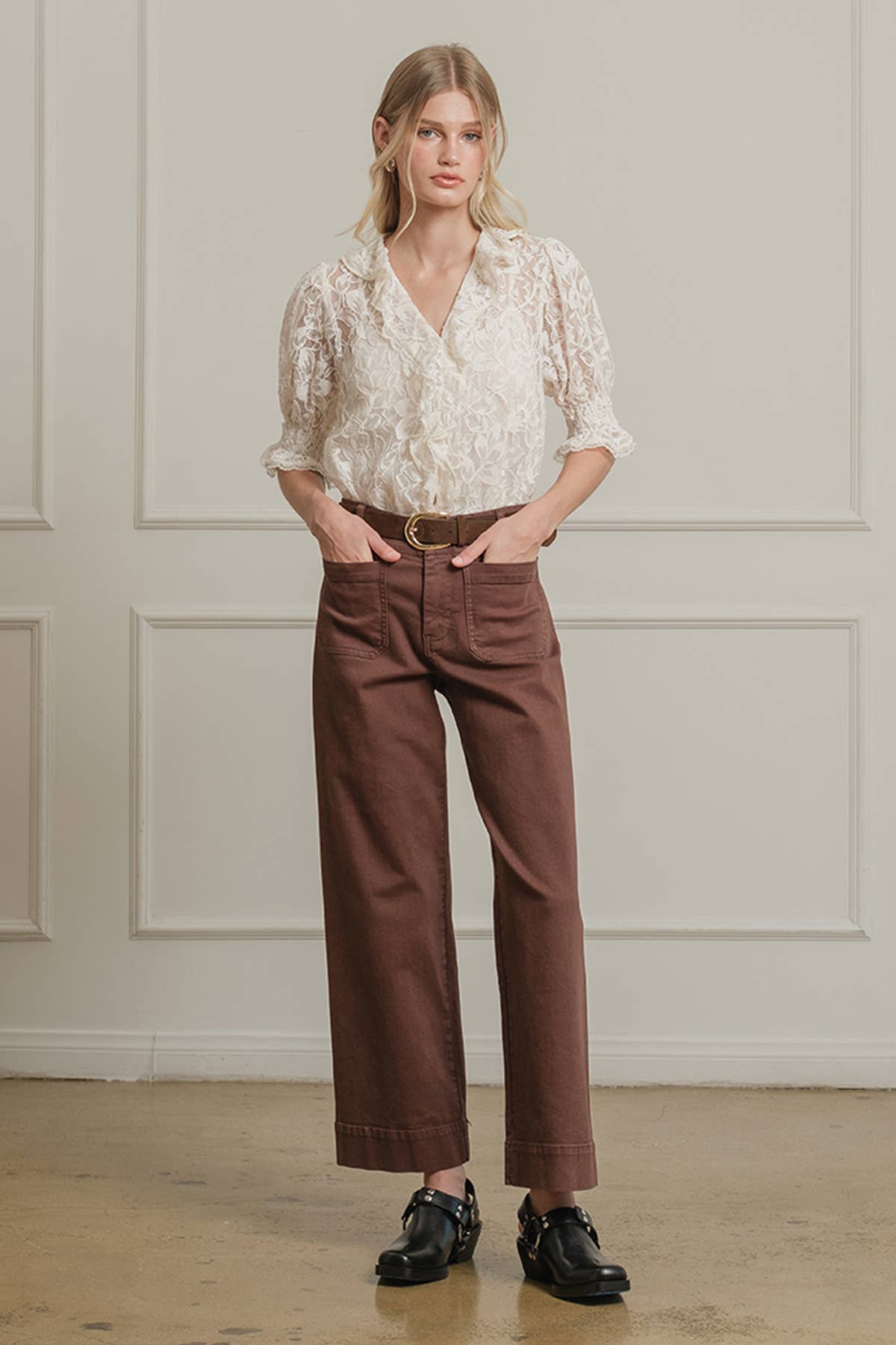 High Waist Wide Leg Pant