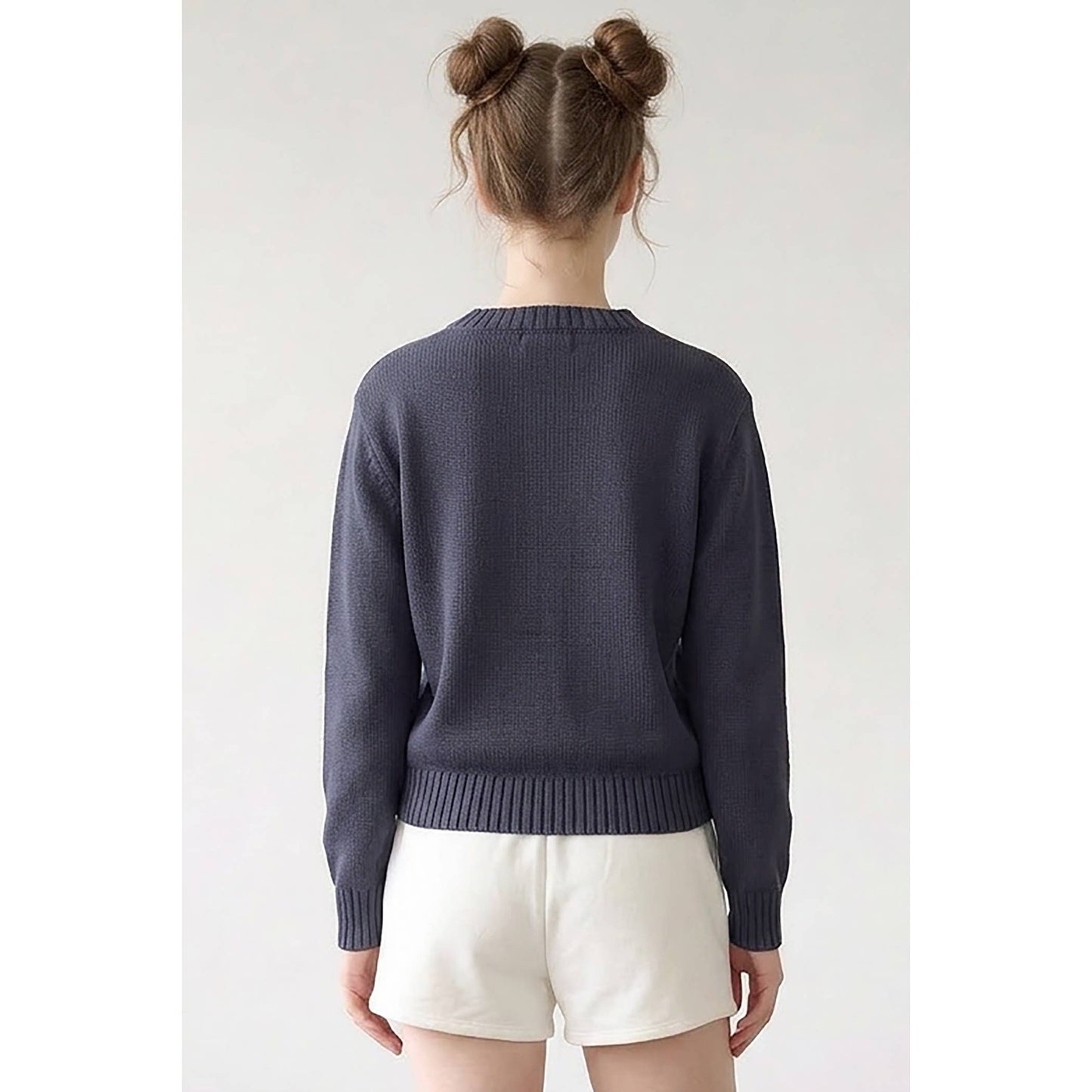 Crewneck Sweater: Navy
